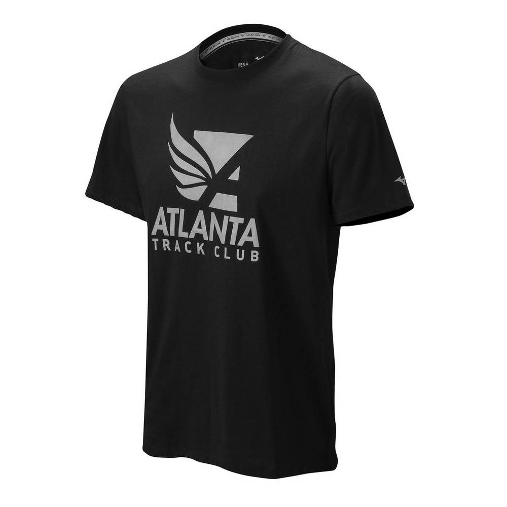 Camisetas Mizuno Atlanta Track Club 50/50 Hombre Negras Outlet FGJV-60315